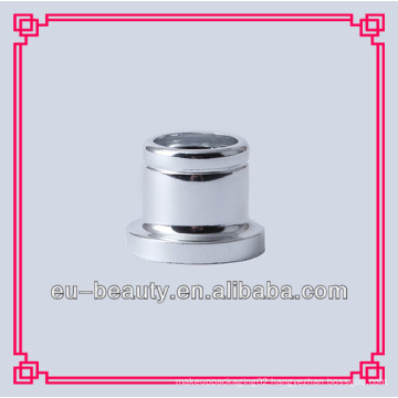 Shiny silver perfume pump stepped aluminium collar